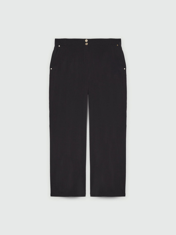 Gerade geschnittene Hose aus leichtem Popeline