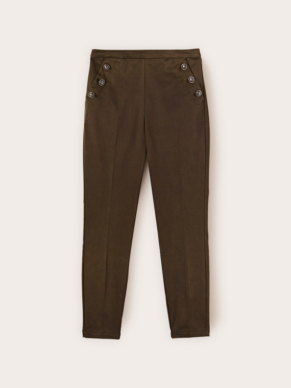 Pantalon skinny en coton technique