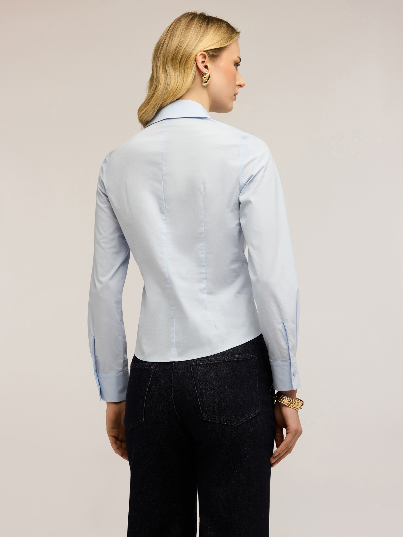 Poplin shirt with knot image number 1