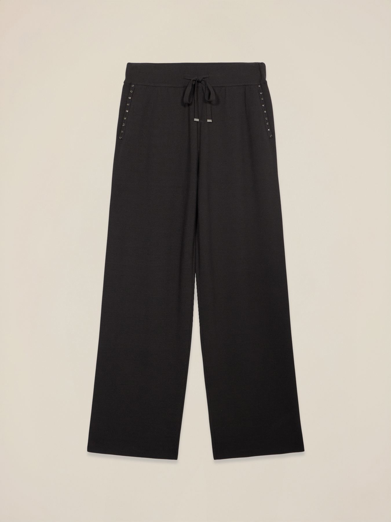 Pantaloni in maglia con castoni image number 4