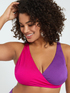 Crossover color block bikini image number 4