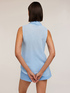 Blouse sans manches avec écharpe plissée image number 1