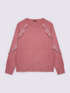 Crew neck sweater with ruffles image number 4