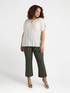 Blouse with laces in creponne fabric image number 0