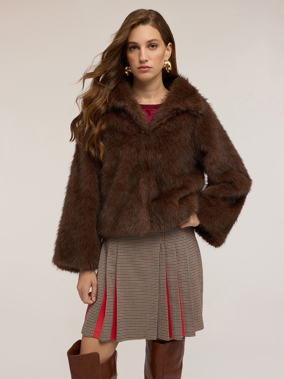 Short jacket with high collar