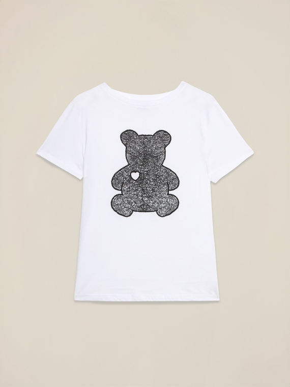 T-shirt in jersey con ricamo