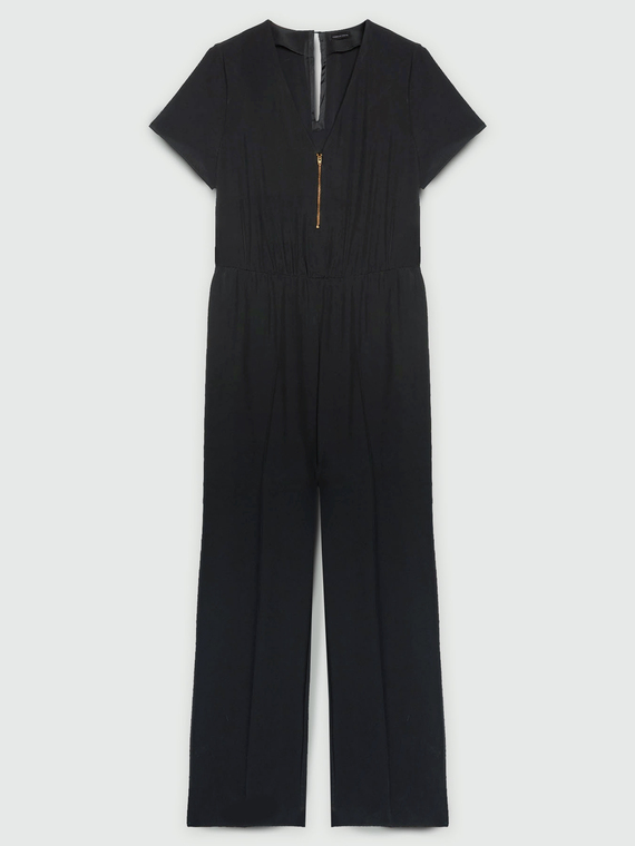 Overall Jumpsuit mit Reißverschluss vorn