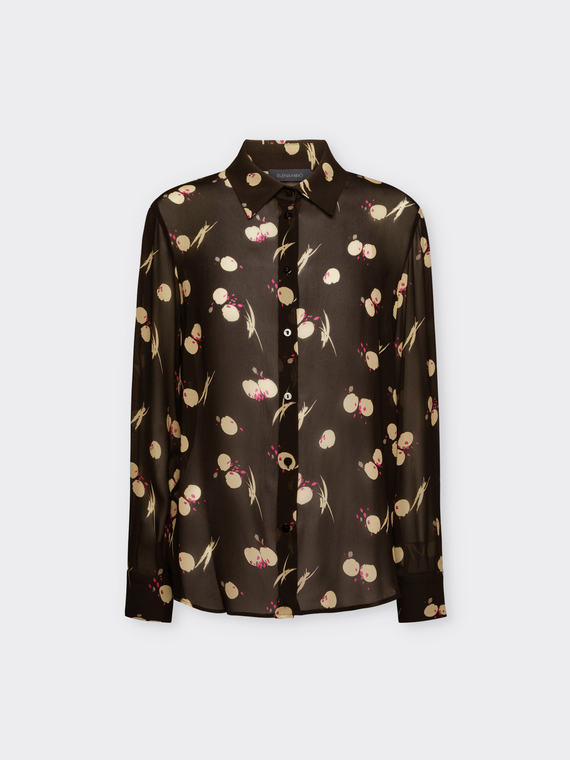 Camisa estampada em georgette