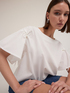 Blouse with drawstring on the sleeves image number 3