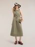 Kleid mit Kordelzug aus Popeline image number 2