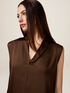 V-neck satin blouse image number 2