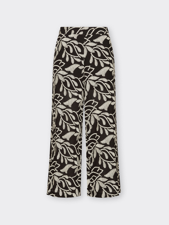 Embroidered voile trousers