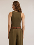Tank top with crystal fringes image number 1