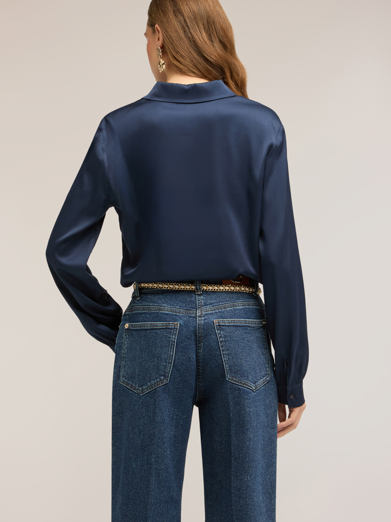 Viscose satin shirt image number 1