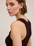Openwork knit dress with bodice image number 2