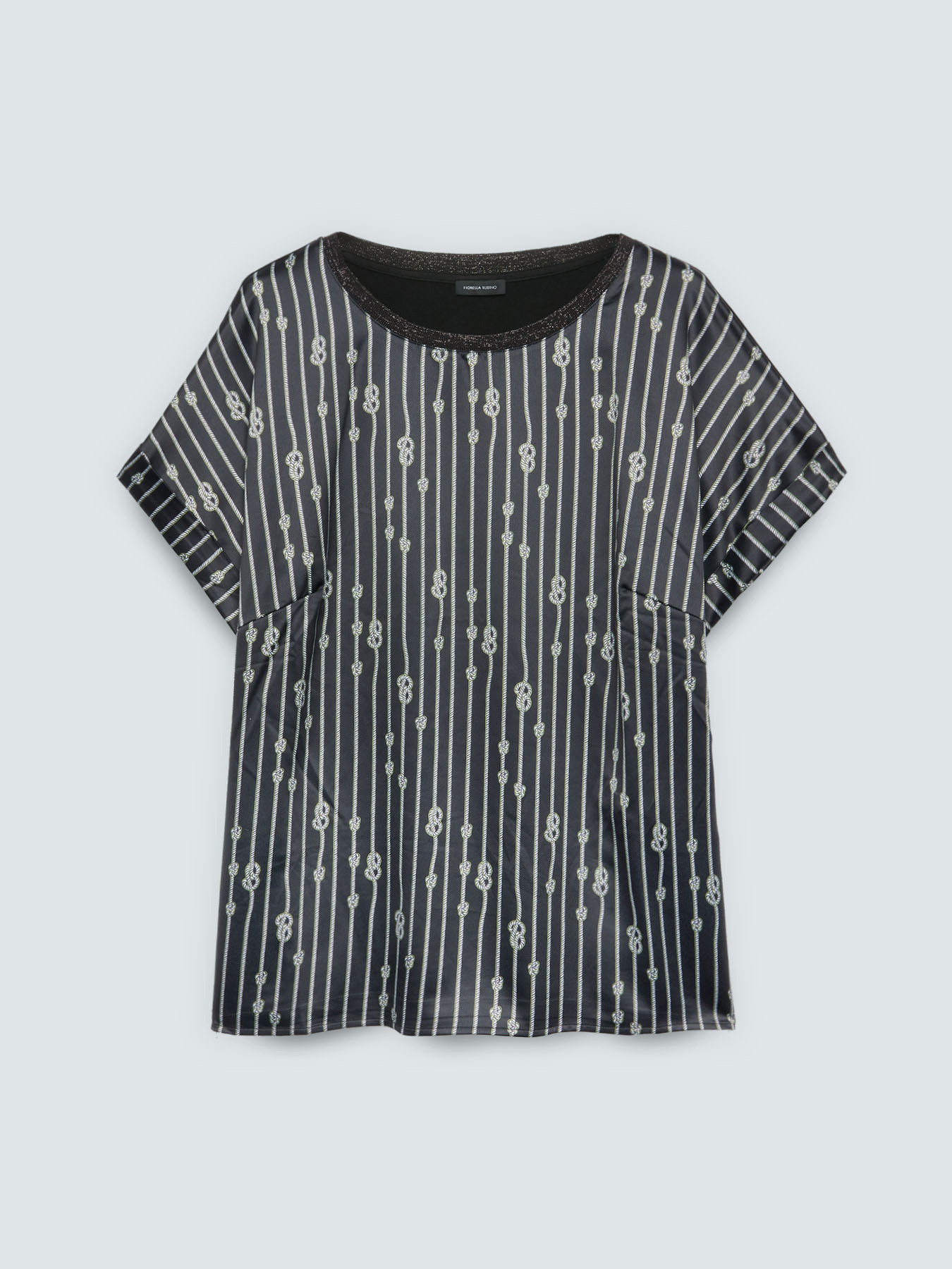 T-shirt bimaterica fantasia nodi image number 5