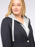 Nadelstreifenblazer mit Sweatshirt-Kapuze image number 3
