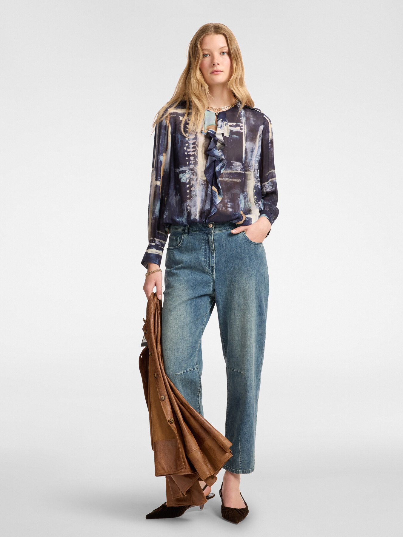 Bedruckte Georgette-Bluse image number 4