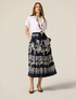 Shirtdress with patterned skirt image number 3