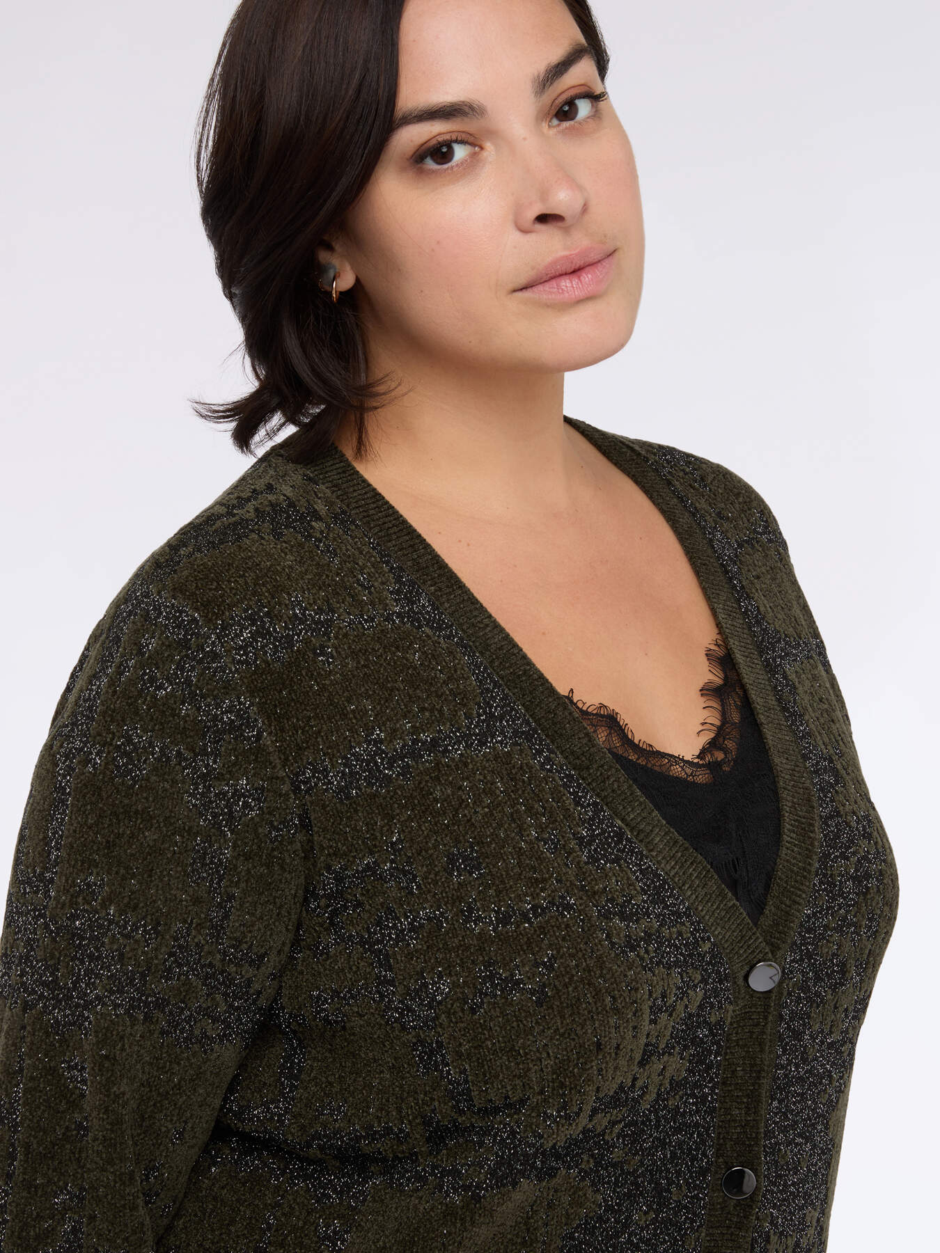 Laminierter Camouflage-Cardigan image number 4