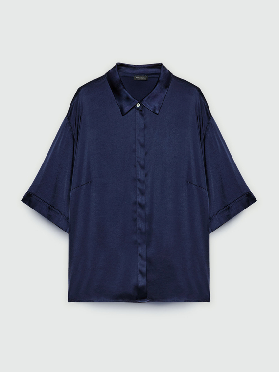 Camicia in raso stretch