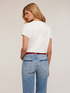 T-Shirt aus Baumwolle mit gesticktem Schriftzug image number 1