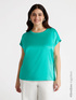 Bluse aus Satin und Jersey image number 0