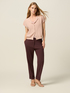 Cropped pants in crêpe fabric image number 0