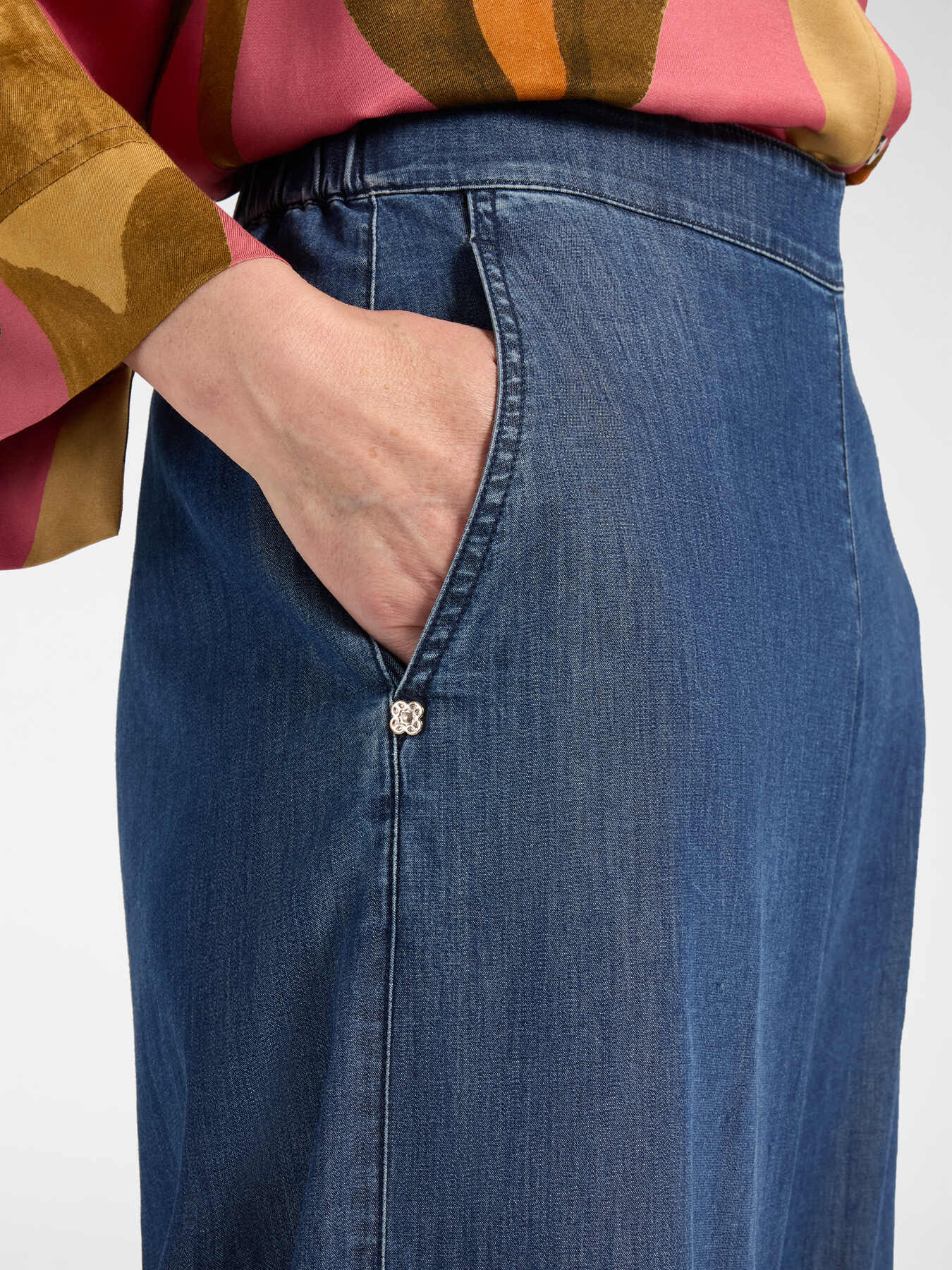 Jeans palazzo in Chambray washed image number 3