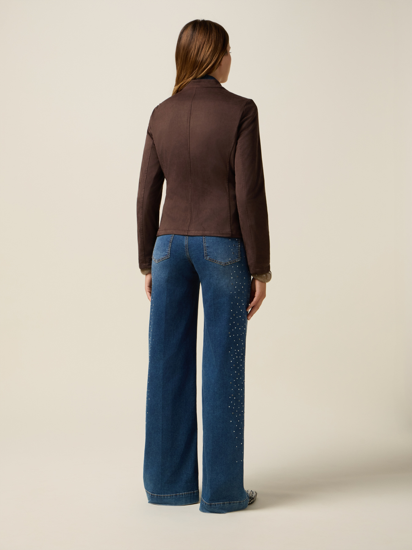 Kurze Jacke in Wildlederoptik image number 1