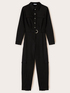 Long jumpsuit in wool blend flannel image number 5