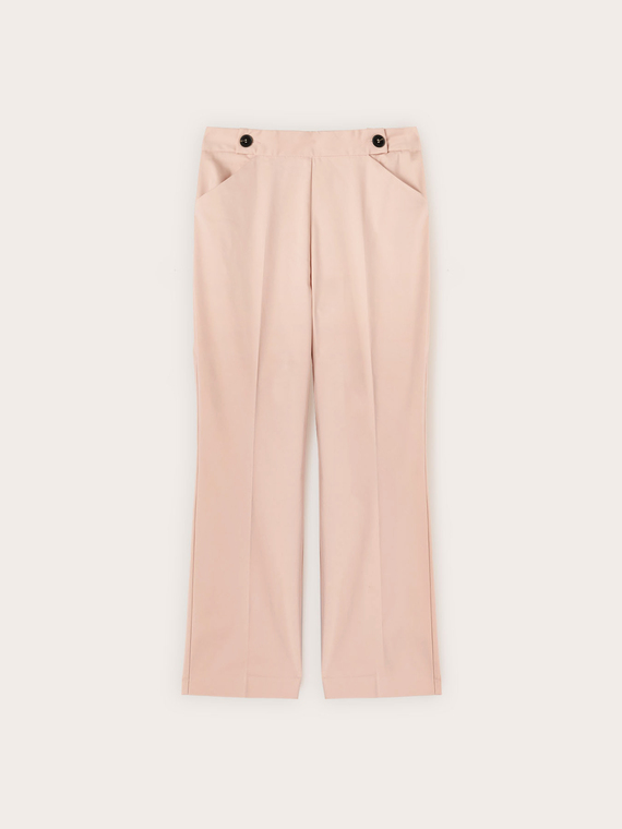 Kick flare trousers in technical cotton
