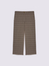 Pantalones cropped en tejido de cuadros image number 4