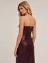 Top bustier in tessuto spalmato image number 1
