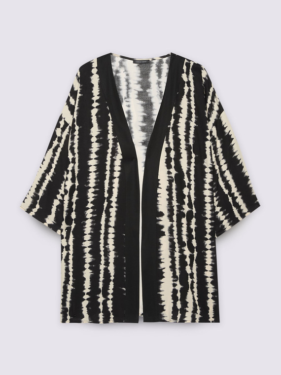 Tie-dye print kimono