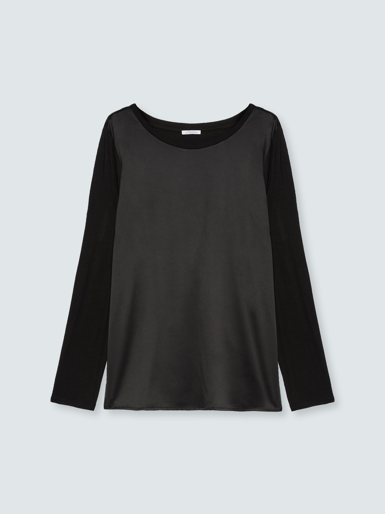 T-shirt bimaterica a maniche lunghe image number 4