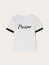 T-shirt en coton avec inscription en perles image number 4