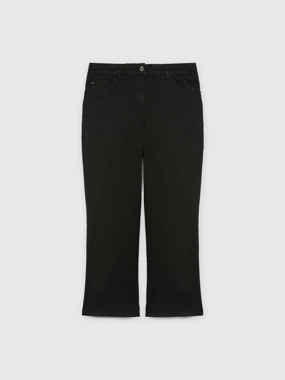 Kick Flare Jeans total black