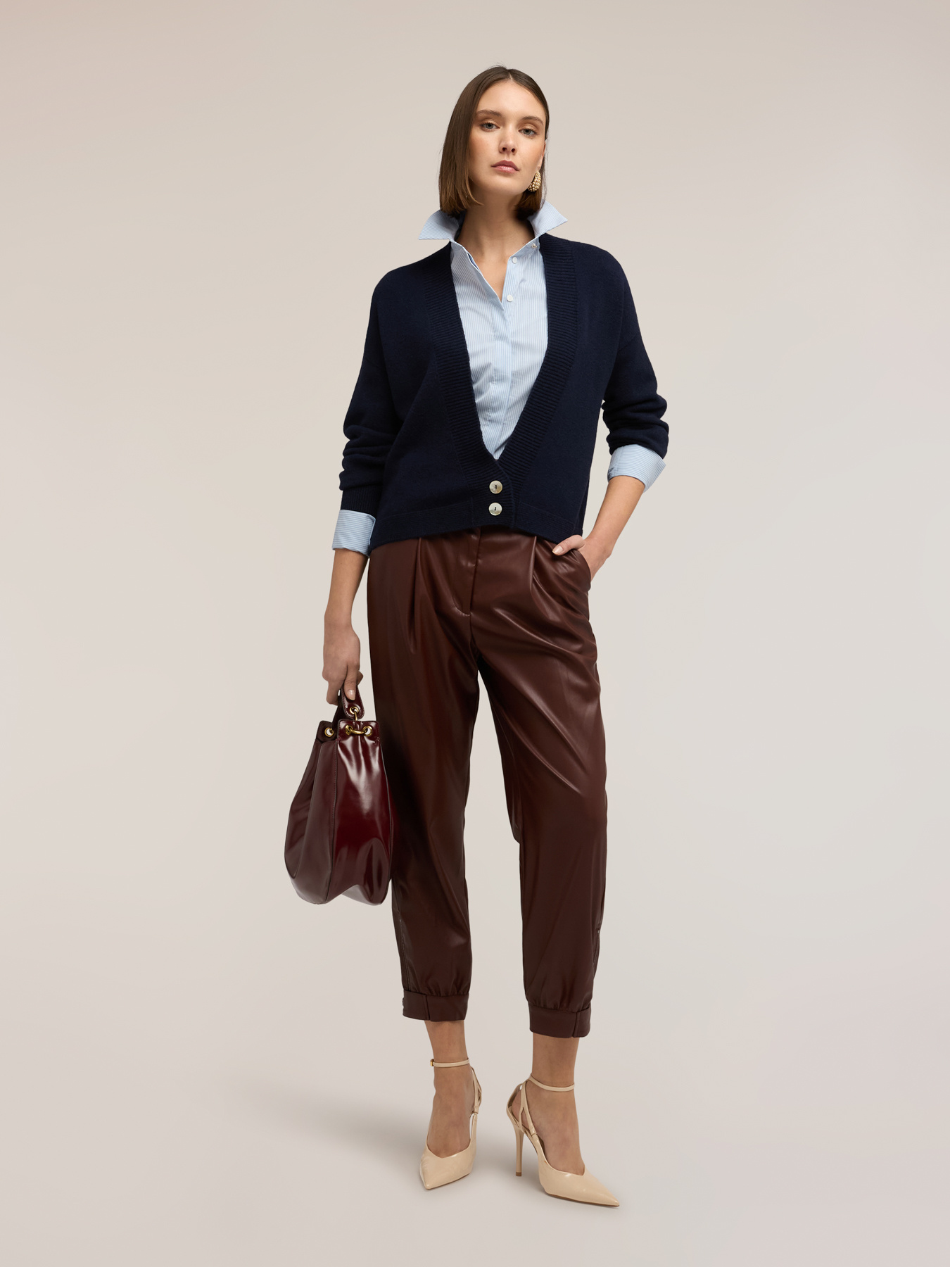 Cardigan court m&eacute;lange viscose image number 3