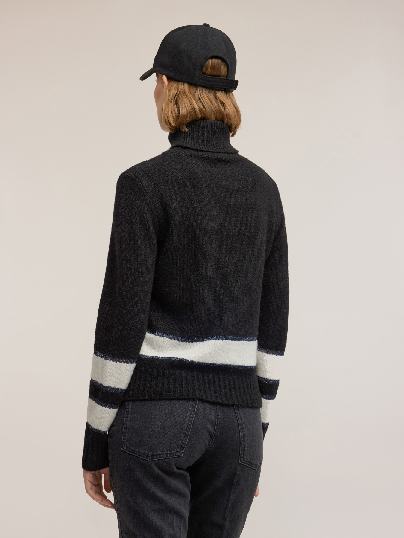 Zopfmuster-Rollkragenpullover aus Wollmischung image number 1