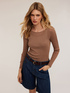 Pull double couche avec motif débardeur image number 2