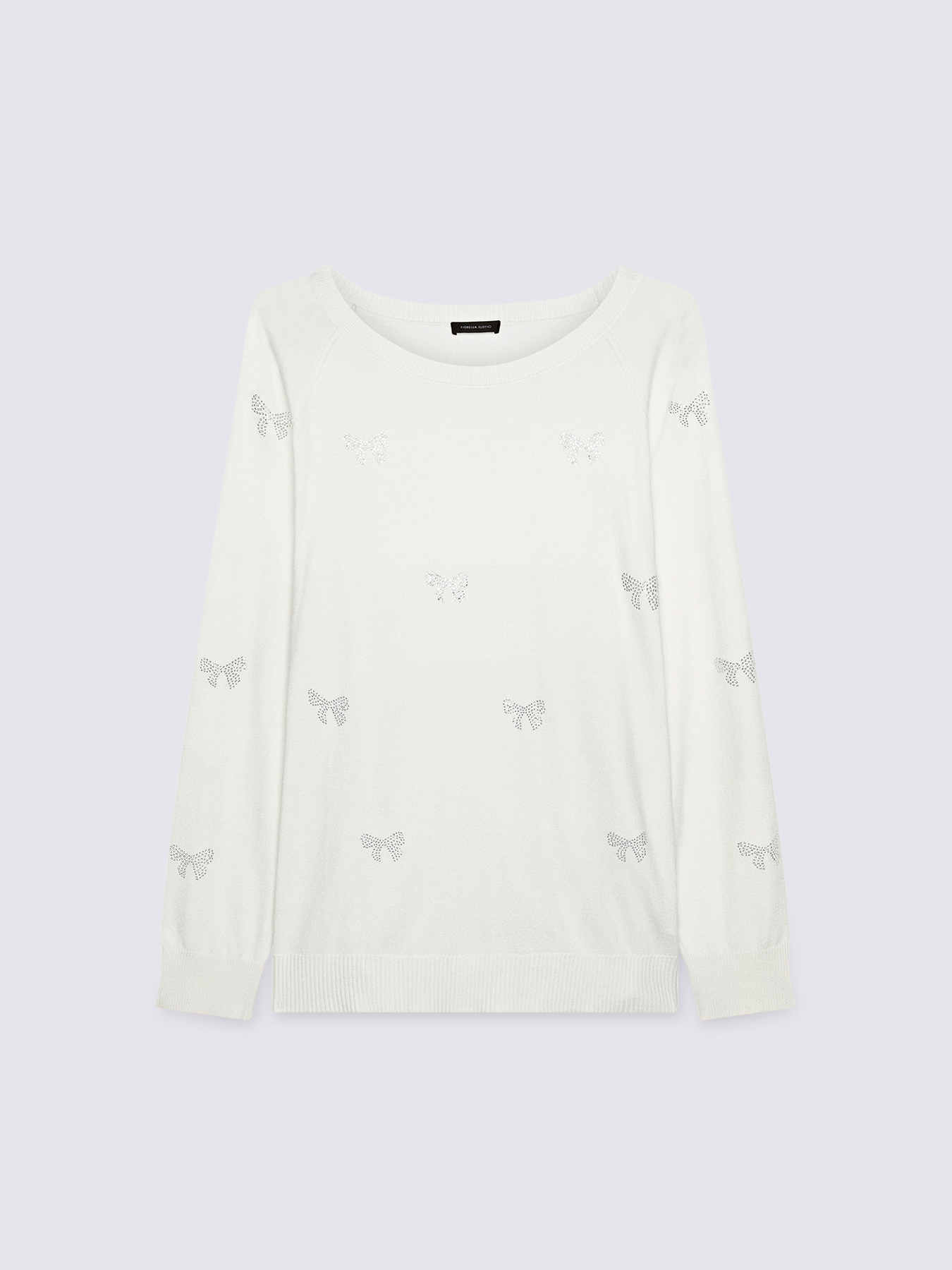 Maglia con applicazioni luminose a fiocchetti image number 4