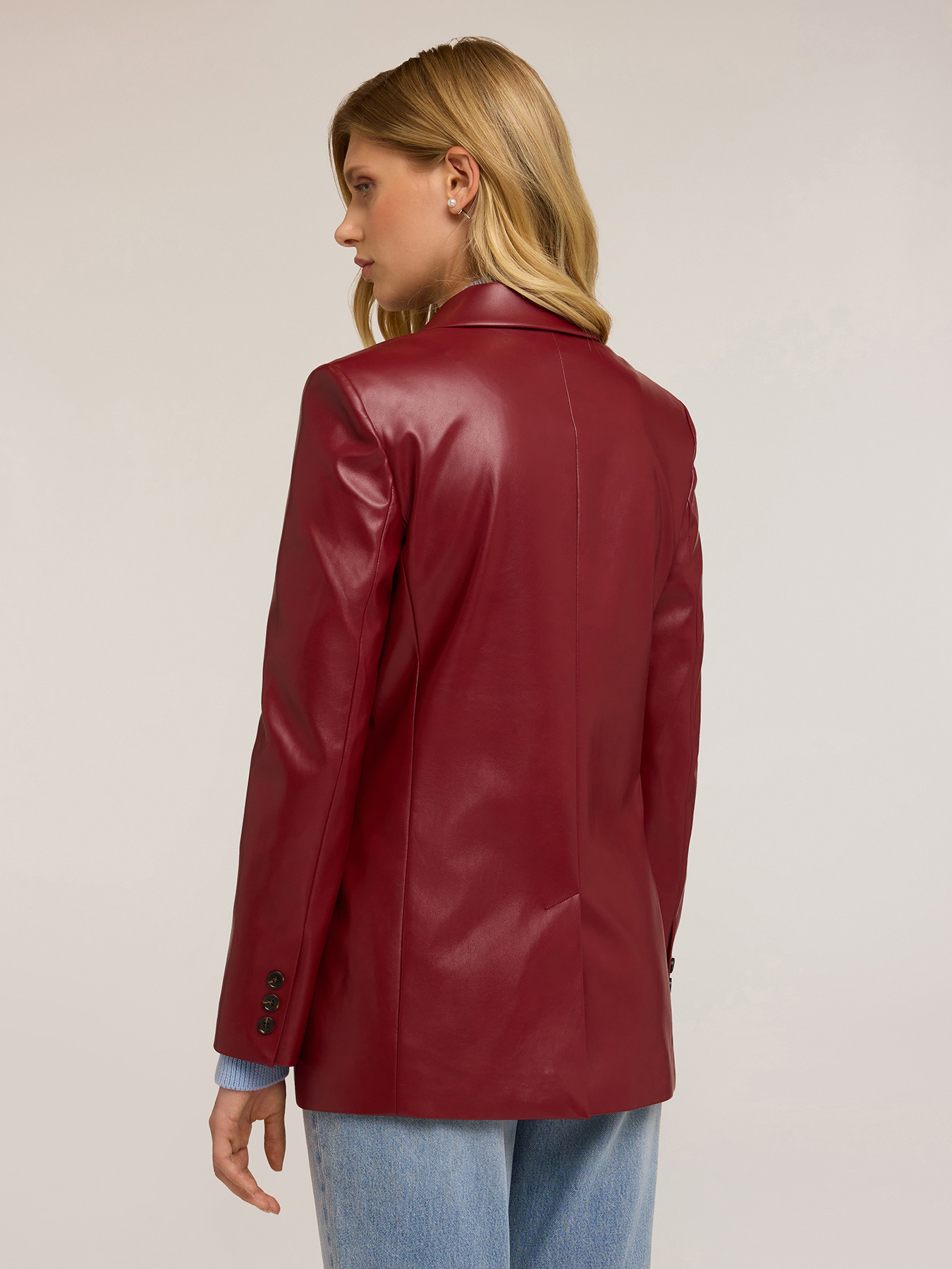 Blazer croisé en tissu enduit image number 1