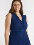 Plissee-Kleid mit V-Ausschnitt image number 3