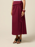 Midi poplin skirt with sash image number 3