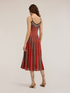 Vestito flare in maglia lurex a righe image number 1