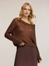Pull oversize ajouré en mohair image number 0