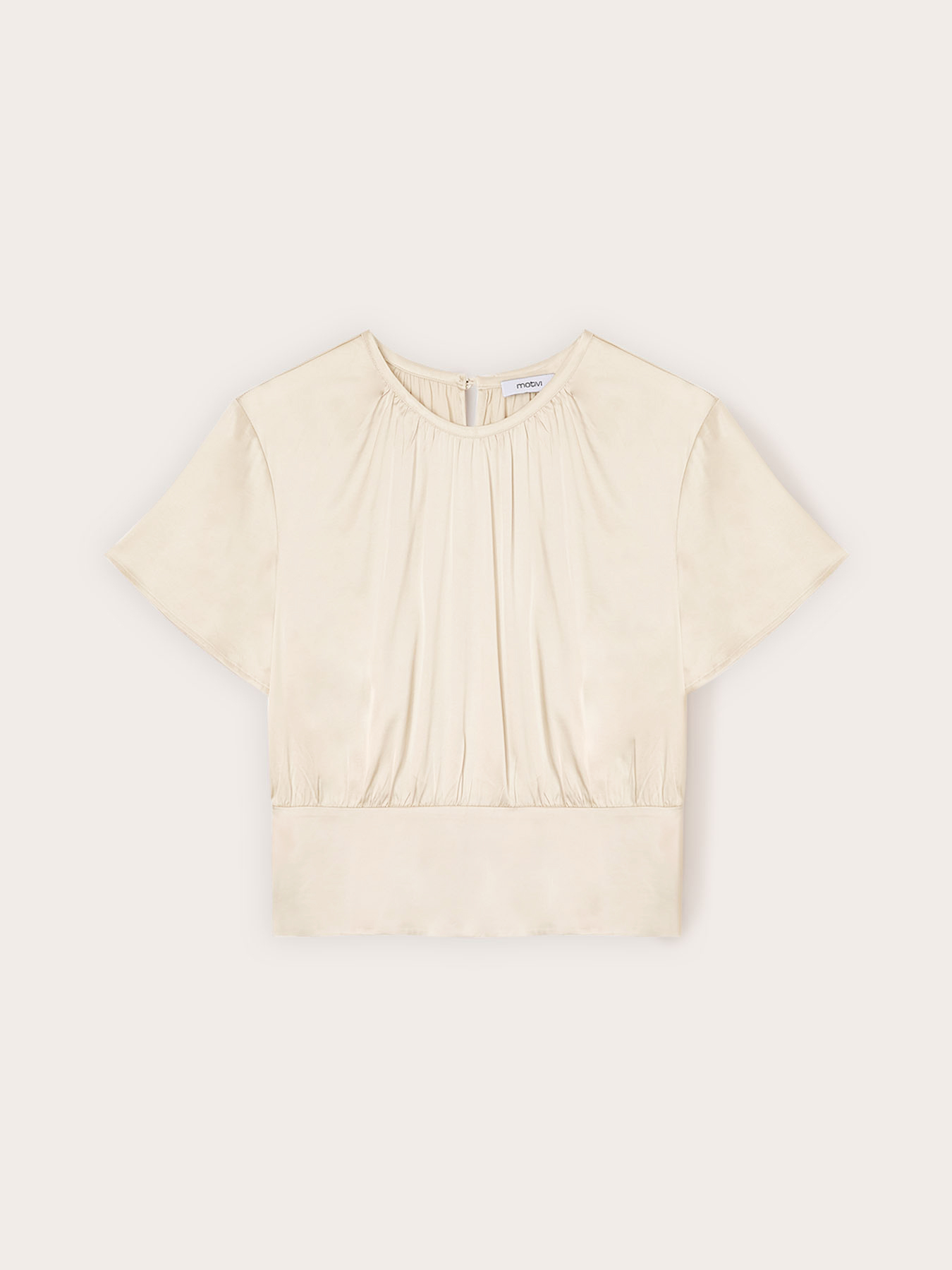 Satin blouse with sash image number 4