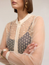 Tulle shirt with jewel embroidery image number 3