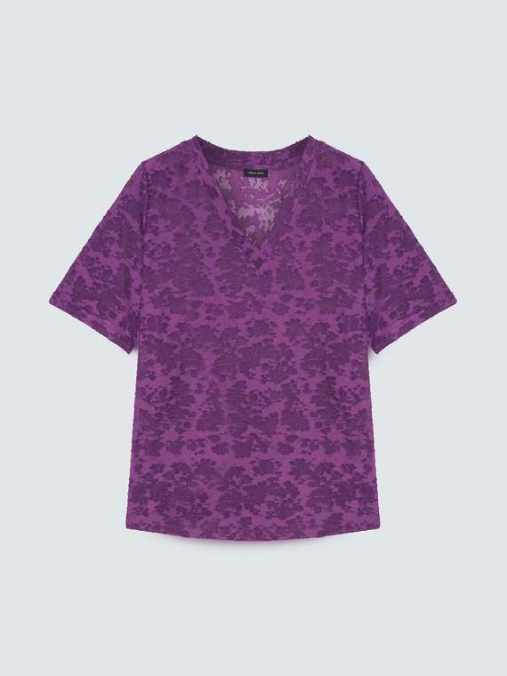 T-Shirt aus Jacquard mit Print